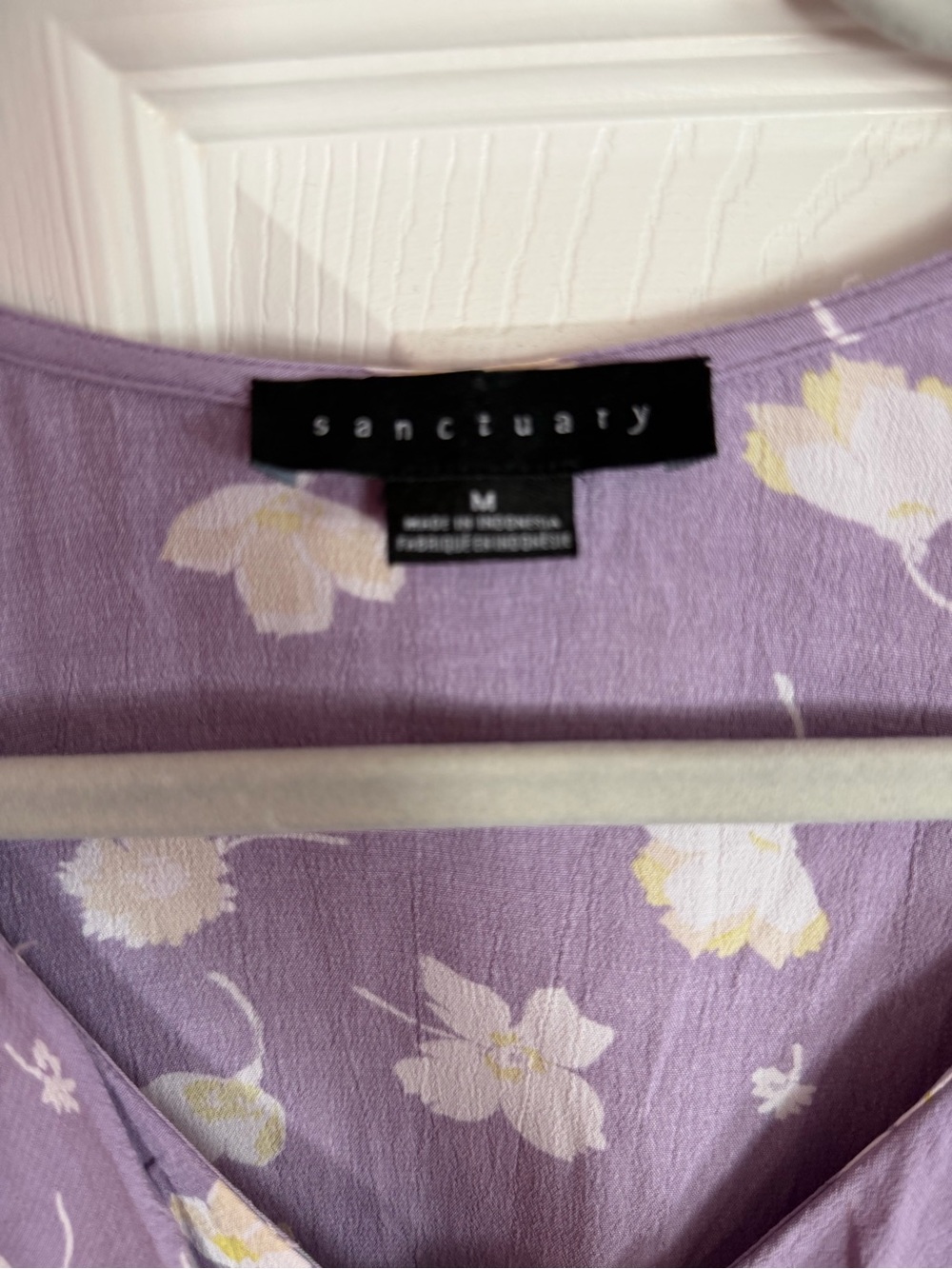 Sanctuary Lavender Floral Ruffle Wrap Blouse - Picture 2 of 7